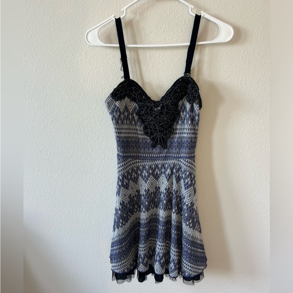 Free People Blue Twinkle & Twirl Dress S - Picture 3 of 5
